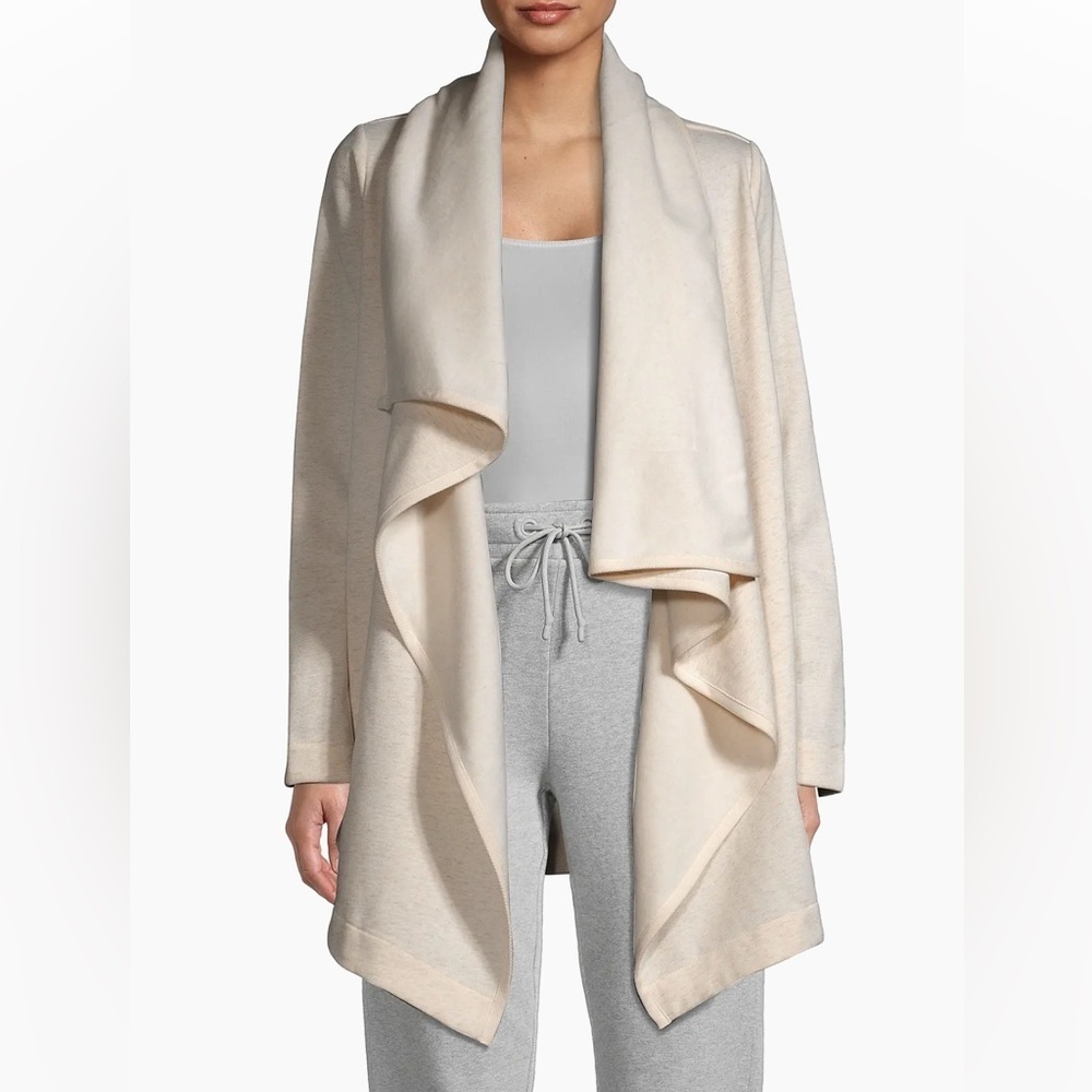 UGG Womans Janni Fleece Blanket Cardigan Size XS in Ivory, Soft Cotton Blend - Picture 3 of 16
